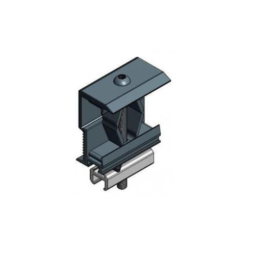 ALU END PANEL CLAMP ALU PROFILE - BLACK