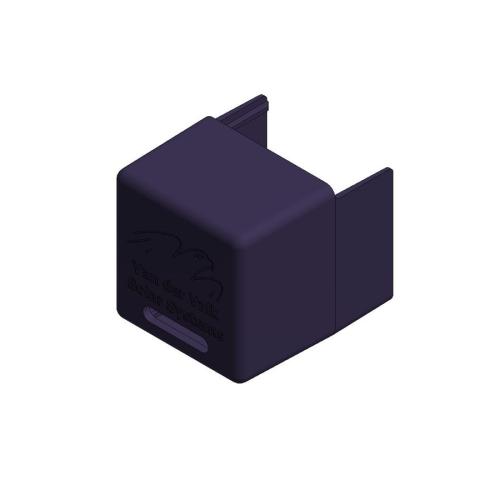 Ändstycke plast alu 50 Svart