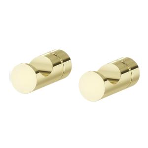 Mora INXX II Towel Hook 2-Pack, Polished Brass