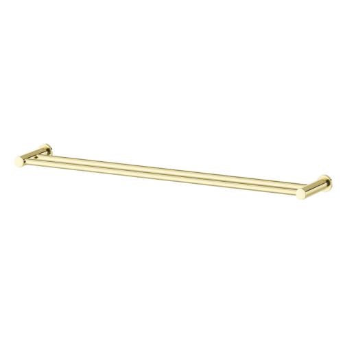 Mora INXX II Double Towel Holder Polished Brass, 800 mm C/C