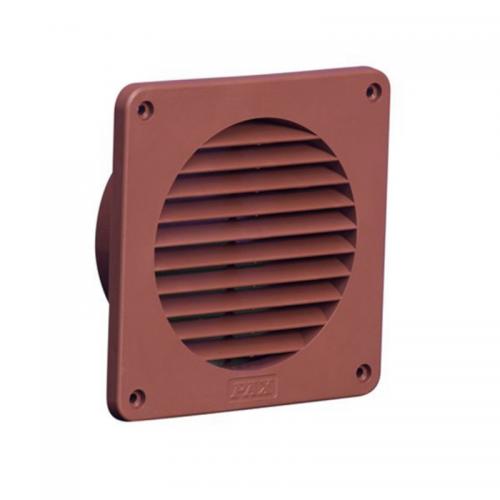 Pax Ytterväggsgaller Ø100 i röd ABS-plast - 8758087