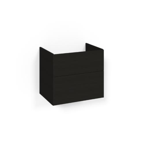 Macro Design Crown+ Tvättställsskåp 600x545x450mm 2Lådor Svartek Plain/Push-Open