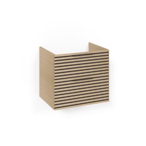 Macro Design Crown+ Tvättställsskåp 600x545x450mm 2Lådor Ljusek Stripe