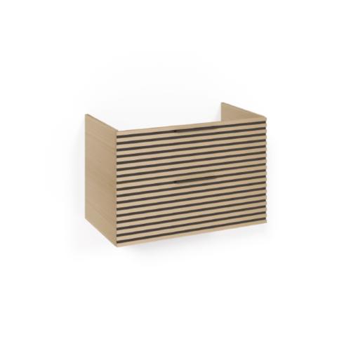 Macro Design Crown+ Tvättställsskåp 800x545x450mm 2Lådor Ljusek Stripe