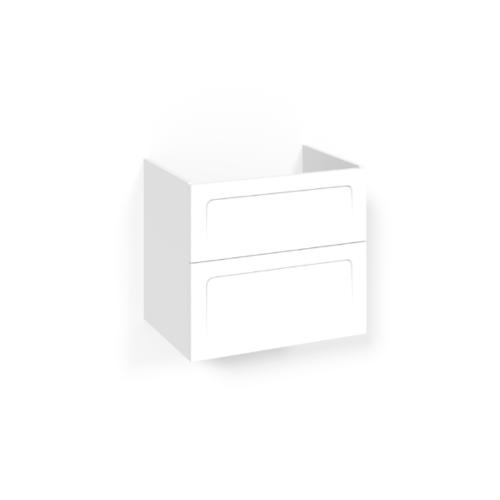 Macro Design Crown+ Tvättställsskåp 600x545x450mm 2Lådor Vit Shape