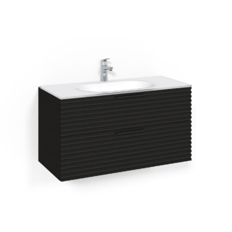 Macro Design Crown Tvättställsskåpspaket 1000x450x545mm Stripe ViG Svartek