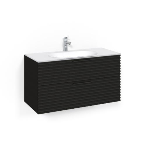 Macro Design Crown Tvättställsskåpspaket 1000x450x545mm Stripe ViG Svartek