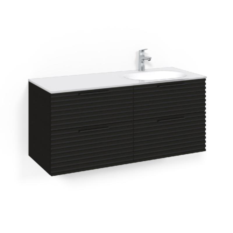 Macro Design Crown Tvättställsskåpspaket 1200x450x545mm Stripe VGH Svartek