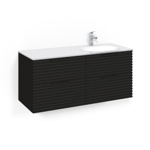 Macro Design Crown Tvättställsskåpspaket 1200x450x545mm Stripe VGH Svartek