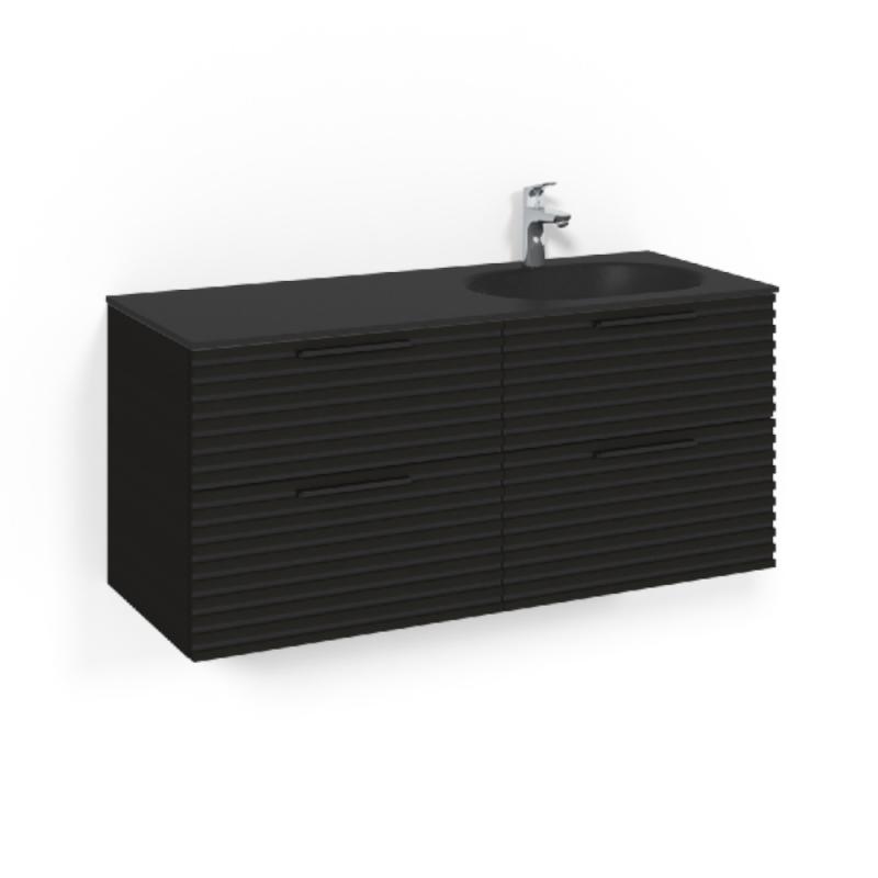 Macro Design Crown Tvättställsskåpspaket 1200x450x545mm Stripe SGH Svartek
