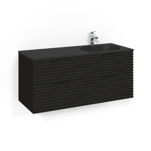 Macro Design Crown Tvättställsskåpspaket 1200x450x545mm Stripe SGH Svartek