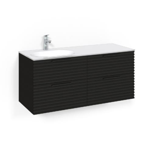 Macro Design Crown Tvättställsskåpspaket 1200x450x545mm Stripe VGV Svartek