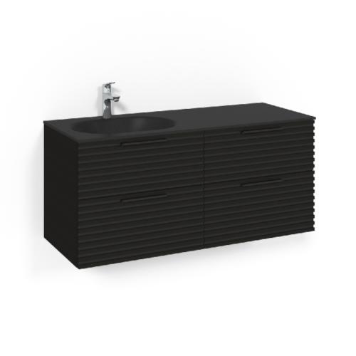 Macro Design Crown Tvättställsskåpspaket 1200x450x545mm Stripe SGV Svartek