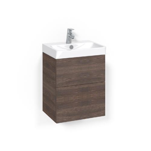 Macro Design Crown Washbasin Cabinet Package Plain 450x350x545mm Light 70 Brown Ash
