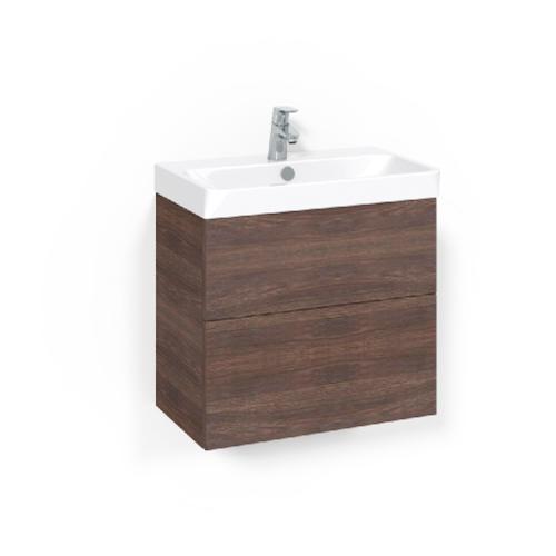 Macro Design Crown Washbasin Cabinet Package Plain 600x350x545mm Light 70 Brown Ash