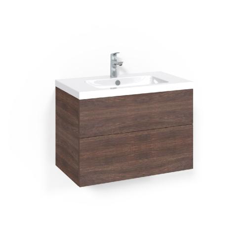 Macro Design Crown Washbasin Cabinet Package 800x450x545mm Plain Light 45 Brown Ash