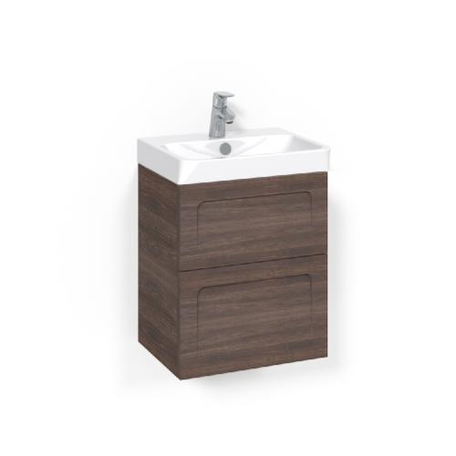 Macro Design Crown Tvättställsskåpspaket 450x350x545mm Shape Light 70 Brun Ask