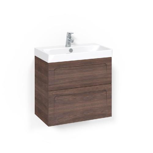 Macro Design Crown Tvättställsskåpspaket 600x350x545mm Shape Light 70 Brun Ask