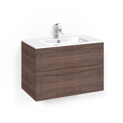 Macro Design Crown Washbasin Cabinet Package 800x450x545mm Shape Light 14 Brown Ash