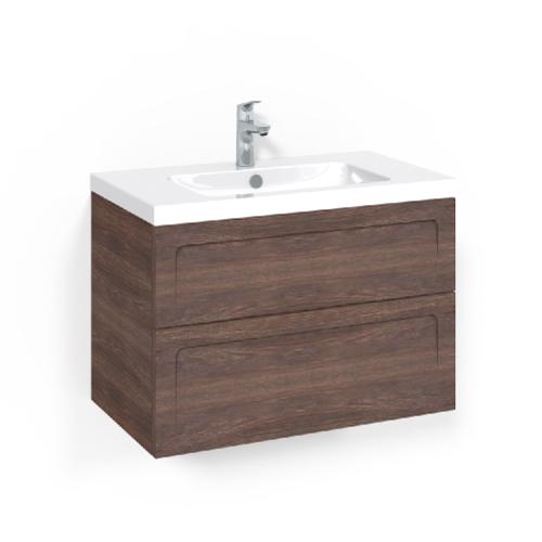 Macro Design Crown Washbasin Cabinet Package 800x450x545mm Shape Light 45 Brown Ash