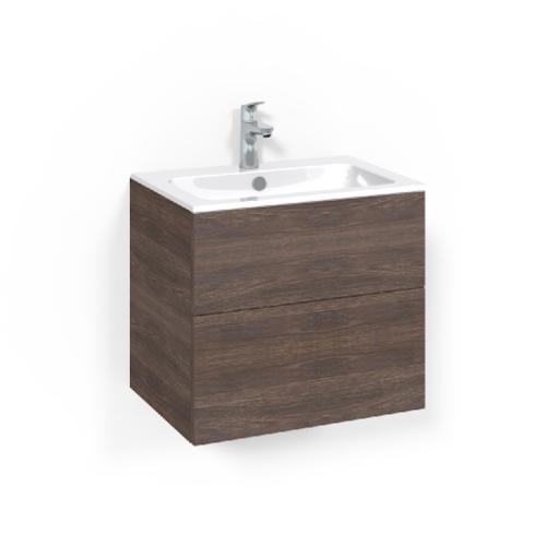 Macro Design Crown Tvättställsskåpspaket 600x450x545mm Plain Push-Open Light 14 Brun Ask