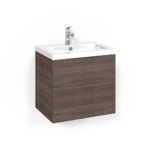 Macro Design Crown Tvättställsskåpspaket 600x450x545mm Plain Push-Open Light 45 Brun Ask