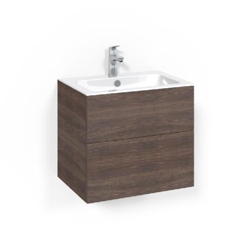 Macro Design Crown Washbasin Cabinet Package 600x545x450mm Plain Light 8 Brown Ash