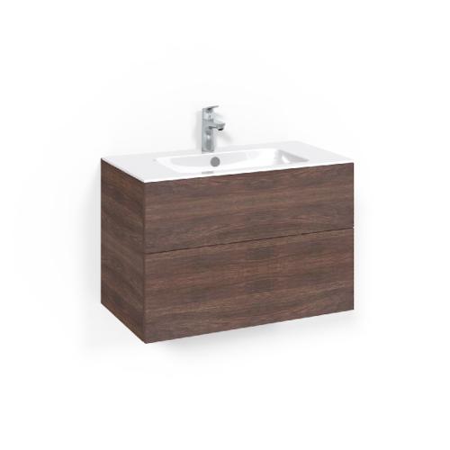 Macro Design Crown Washbasin Cabinet Package 800x450x545mm Plain Light 8 Brown Ash