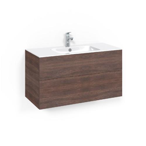 Macro Design Crown Tvättställsskåpspaket 1000x450x545xmm Plain Light 8 Brun Ask