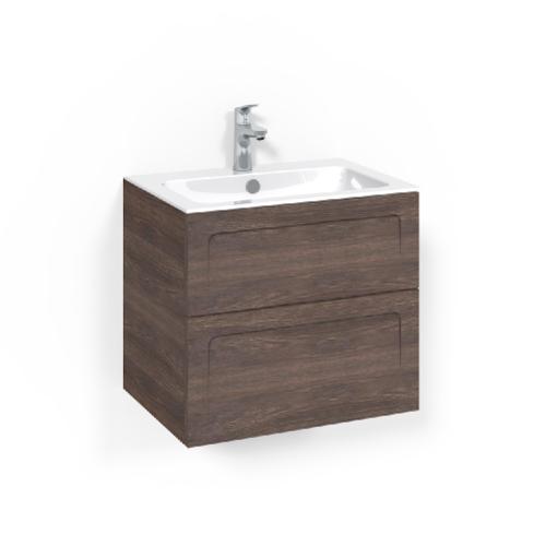 Macro Design Crown Washbasin Cabinet Package 600x545x450mm Shape Light 8 Brown Ash