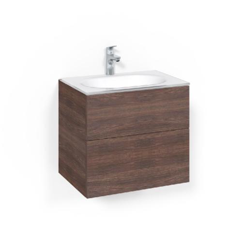 Macro Design Crown Tvättställsskåpspaket 600x545x450mm Plain Glashandfat Brun Ask