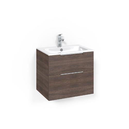 Macro Design Crown Tvättställsskåpspaket 600x450x545mm Grip Light 14 Brun Ask