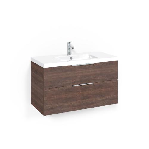 Macro Design Crown Tvättställsskåpspaket 1000x450x545mm Grip Light 45 Brun Ask