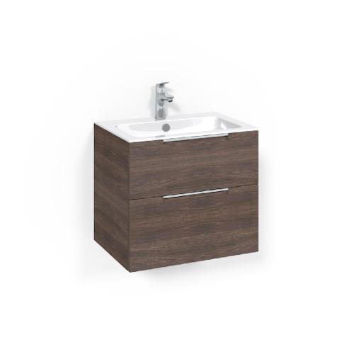 Macro Design Crown Tvättställsskåpspaket 600x450x545mm Grip Light 8 Brun Ask