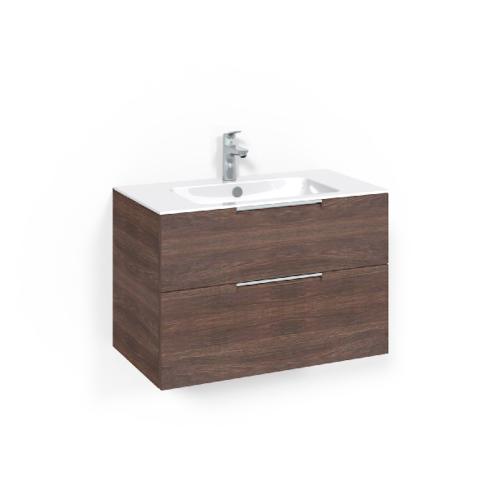 Macro Design Crown Washbasin Cabinet Package 800x450x545mm Grip Light 8 Brown Ash