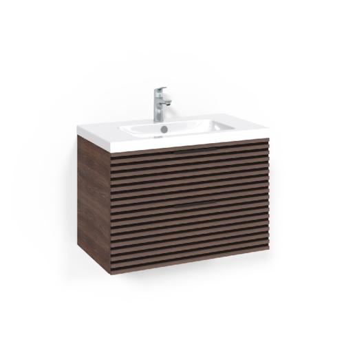 Macro Design Crown Washbasin Cabinet Package 800x450x545mm Stripe Light 45 Brown Ash