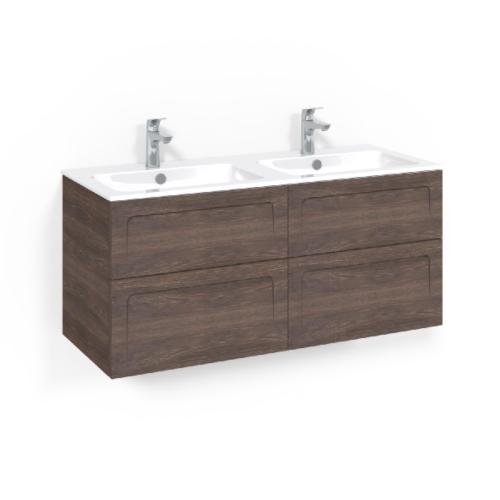 Macro Design Crown Tvättställsskåpspaket 1200x450x545mm Shape Light 14 Brun Ask