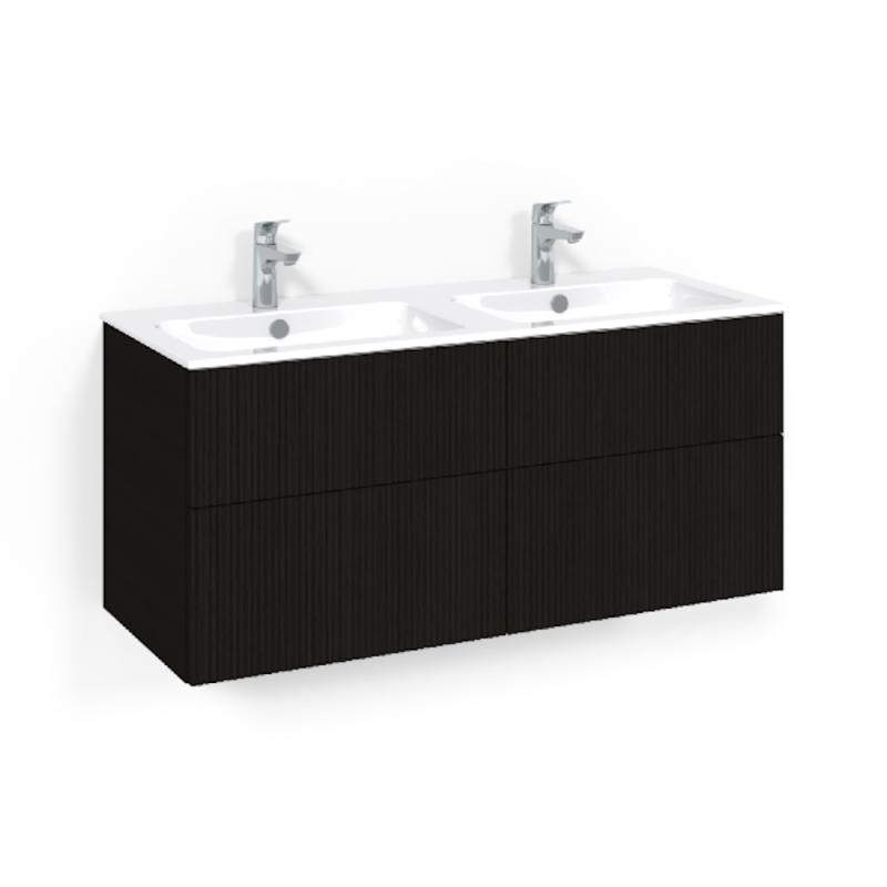 Macro Design Crown Dubbel Tvättställsskåpspaket 1200x450x545mm Line L14 Svartek