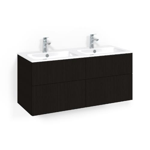 Macro Design Crown Dubbel Tvättställsskåpspaket 1200x450x545mm Line L14 Svartek