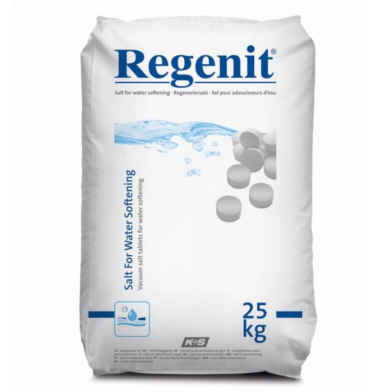Regenit Salttablett För Filter 25Kg Vit