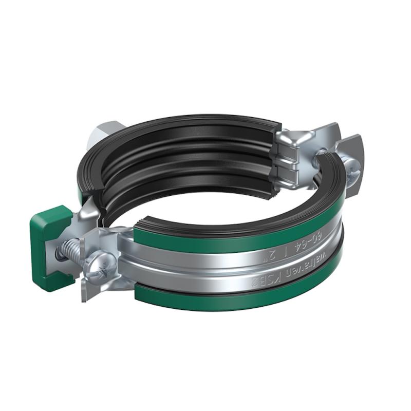 Rörklamma, KSB2 EPDM (M8/10) FZB 15-19mm, Stål/Grön, walraven 3396019