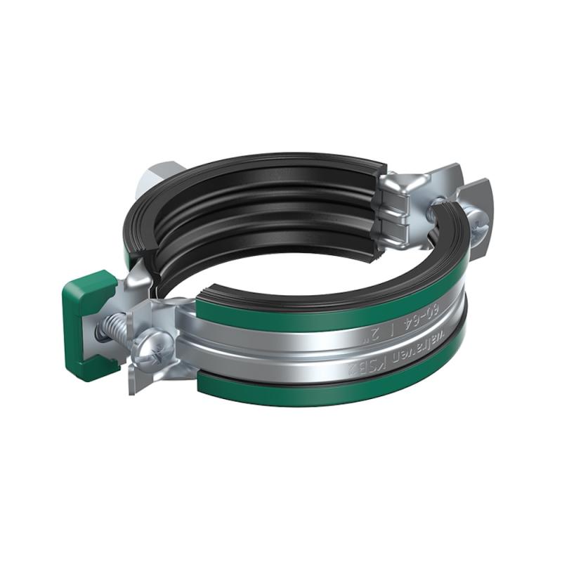 Rörklamma, KSB2 EPDM (M8/10) FZB 25-28mm, Stål/Grön, walraven 3396028