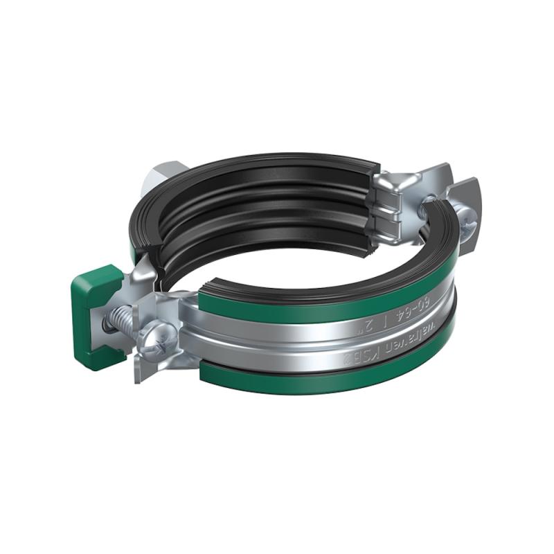 Rörklamma, KSB2 EPDM (M8/10) FZB 75-79mm, Stål/Grön, walraven 3396079