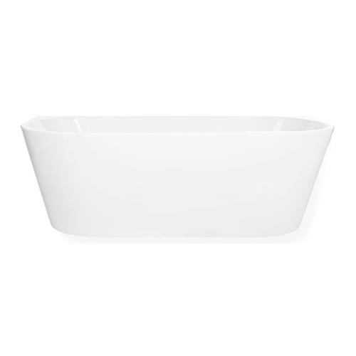 Bathtub Rasmus Against Wall 1700x800x580mm White Blue Label