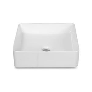 Washbasin Square 370x370x130mm White Blue Label