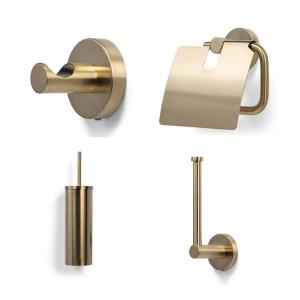 ​Toilet Set Vida Brushed Gold Blue Label