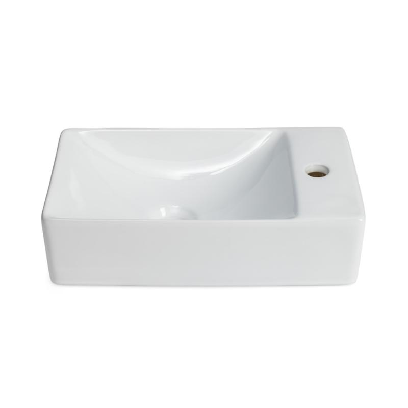 Tvättställ Fur Kranhål Höger 380x220x100mm Vit Blue Label
