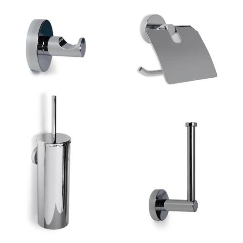 Toilet Set Vida Chrome Blue Label