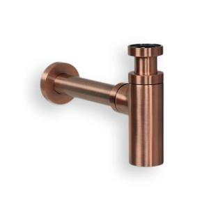 Water Lock Set Design Wall Brushed Copper Blue Label