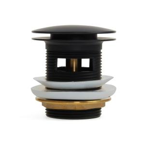 Bottom Valve For Bathtub Matt Black Blue Label